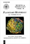 Planetary Materials cover