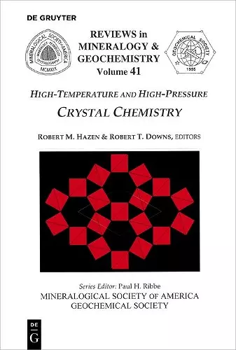 High-Temperature and High Pressure Crystal Chemistry cover