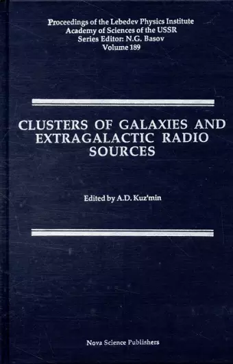 Clusters of Galaxies & Extragalactic Radio Sources cover