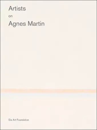 Artists on Agnes Martin cover