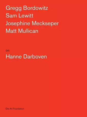 Artists on Hanne Darboven cover