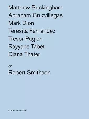 Artists on Robert Smithson cover