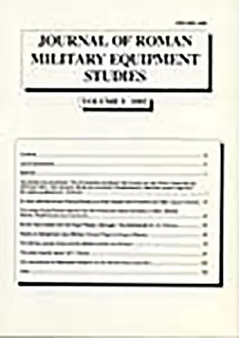 Journal of Roman Military Equipment Studies 1992 cover