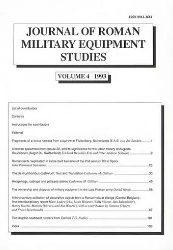 Journal of Roman Military Equipment Studies cover