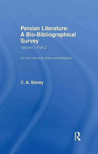 Persian Literature - A Biobibliographical Survey cover