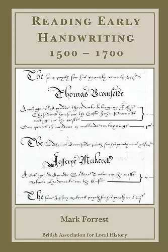 Reading Early Handwriting 1500-1700 cover