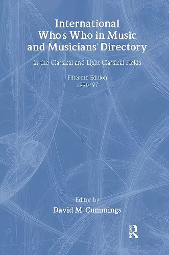 Intl Whos Who Music&Ency Ed15 cover