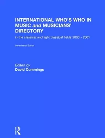 International Who's Who in Music cover