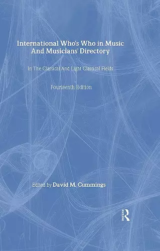 International Who's Who In Music And Musicians' Directory 1994/5 cover
