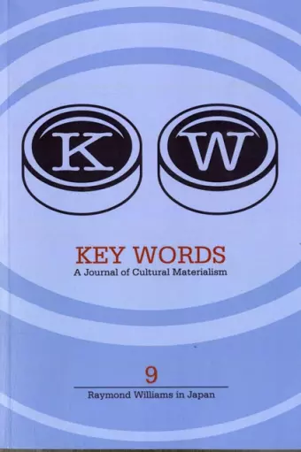 Key Words: a Journal of Cultural Materialism 9 cover