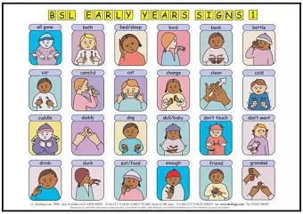 Let's Sign BSL Early Years & Baby Signs: Poster/Mats A3 Set of 2 (British Sign Language) cover