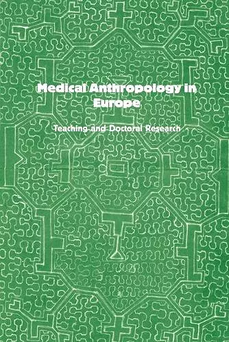 Medical Anthropology in Europe cover