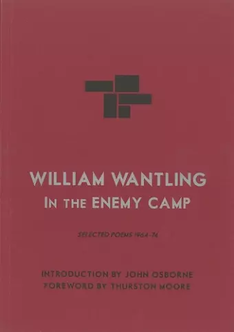 William Wantling: In the Enemy Camp cover