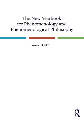 The New Yearbook for Phenomenology and Phenomenological Philosophy cover