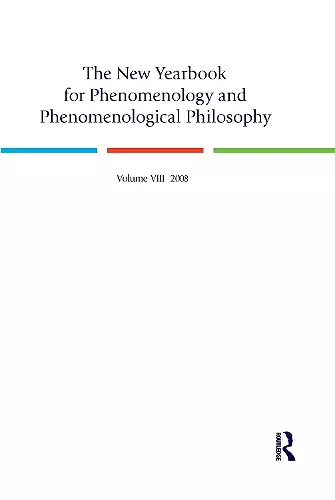 New Yearbook for Phenomenology and Phenomenological Philosophy cover