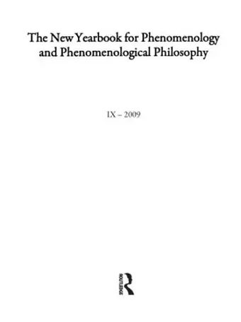 The New Yearbook for Phenomenology and Phenomenological Philosophy cover