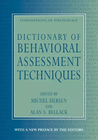 Dictionary of Behavioral Assessment Techniques cover