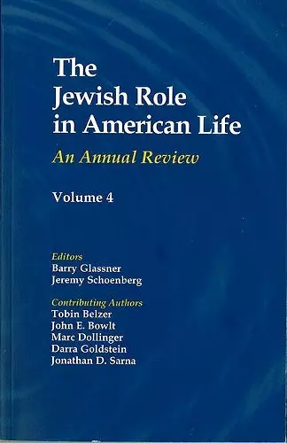 The Jewish Role in American Life: An Annual Review cover