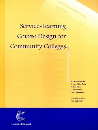 Service-Learning Course Design for Community Colleges cover