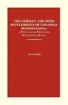 The German and Swiss Settlements of Colonial Pennsylvania cover