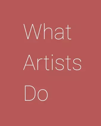 What Artists Do cover