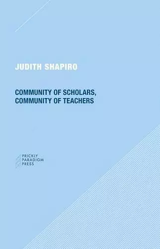 Community of Scholars, Community of Teachers cover