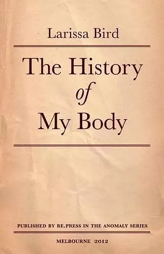 The History of My Body cover