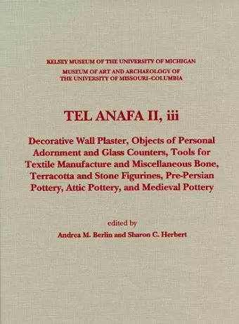 Tel Anafa II, iii cover