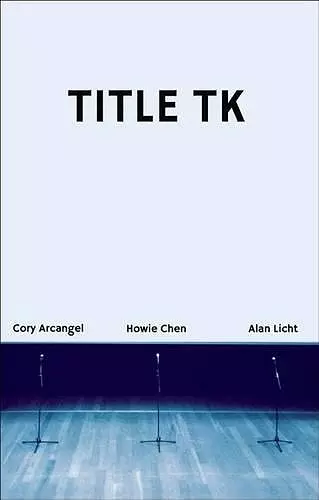 Title Tk: An Anthology cover