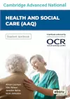 Cambridge Level 3 Advanced National in Health and Social Care (AAQ) Student Book cover