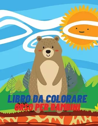 Libro da colorare orso per bambini cover