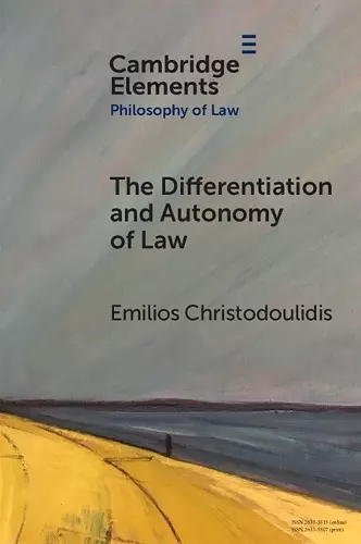 The Differentiation and Autonomy of Law cover