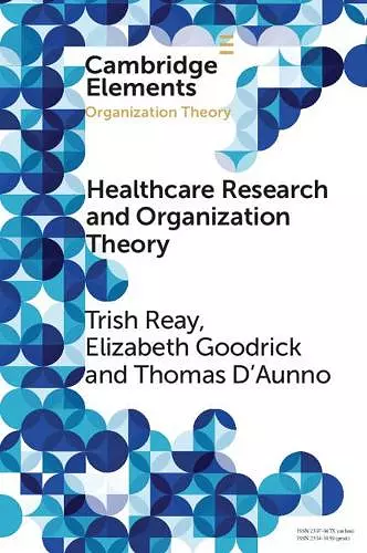 Health Care Research and Organization Theory cover