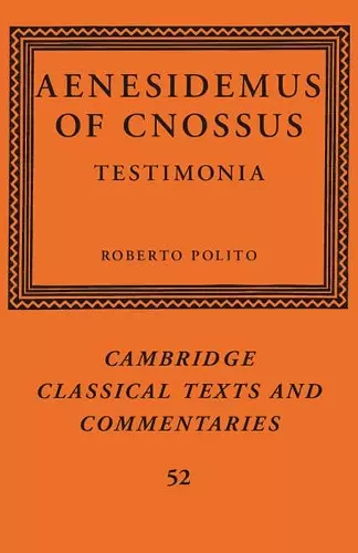 Aenesidemus of Cnossus cover