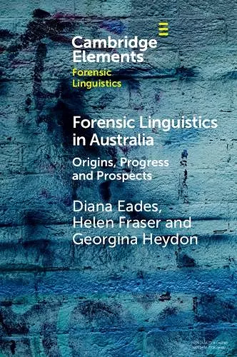 Forensic Linguistics in Australia cover