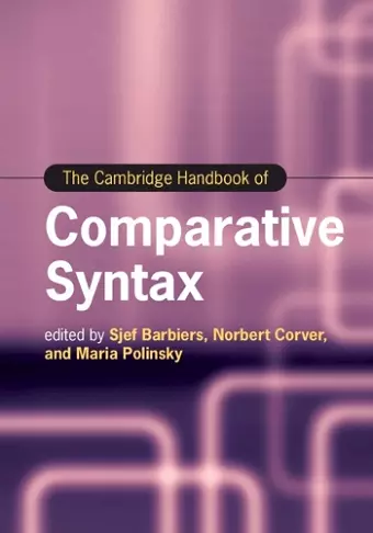 The Cambridge Handbook of Comparative Syntax cover