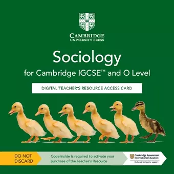 Cambridge IGCSE™ and O Level Sociology Digital Teacher's Resource Access Card cover