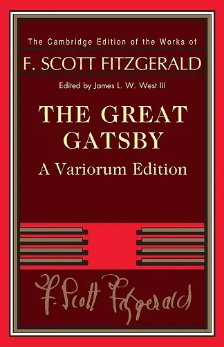 The Great Gatsby – Variorum Edition cover