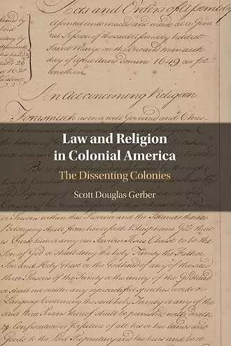 Law and Religion in Colonial America cover