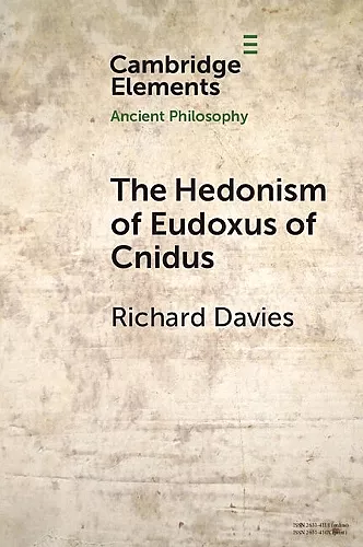 The Hedonism of Eudoxus of Cnidus cover