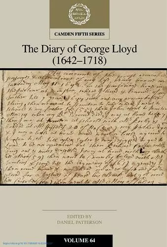 The Diary of George Lloyd: Volume 64, Part 1 cover