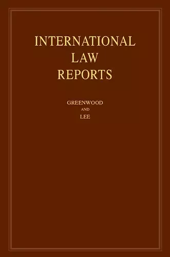 International Law Reports: Volume 201 cover