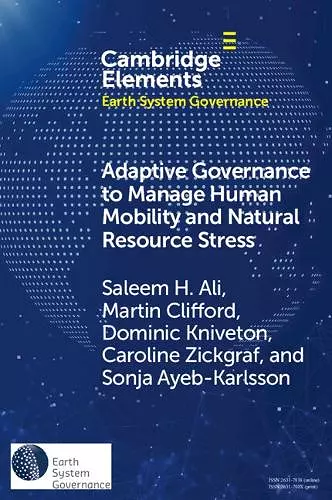 Adaptive Governance to Manage Human Mobility and Natural Resource Stress cover