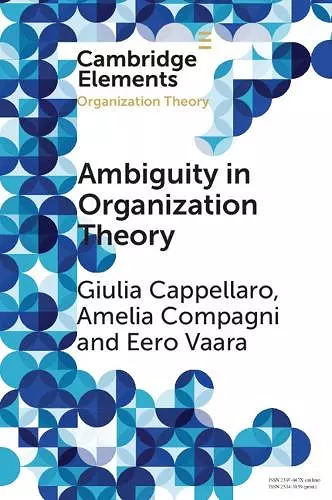 Ambiguity in Organization Theory cover