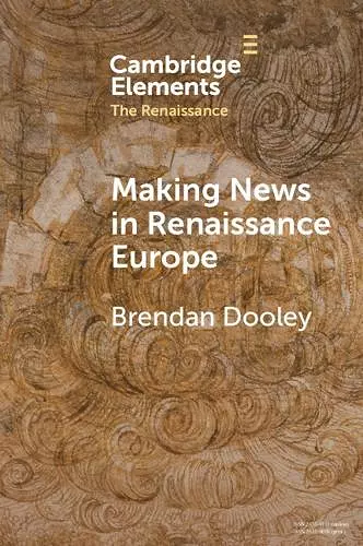 Making News in Renaissance Europe cover
