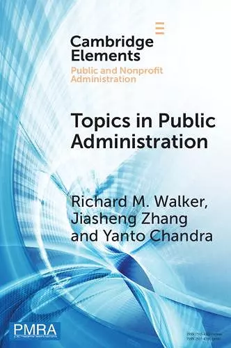 Topics in Public Administration cover