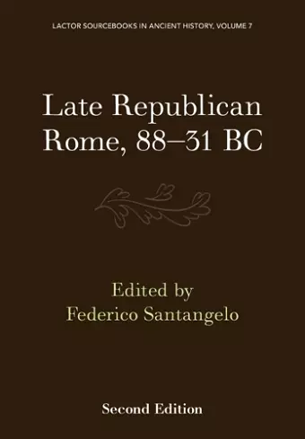 Late Republican Rome, 88–31 BC cover