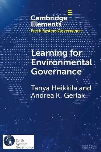 Learning for Environmental Governance cover