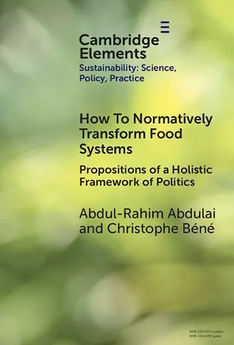 How To Normatively Transform Food Systems cover