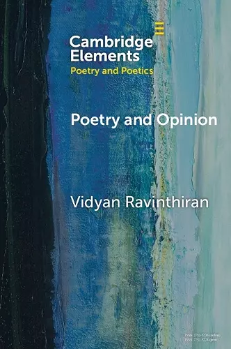 Poetry and Opinion cover